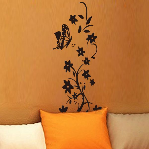 

beautiful butterfly vine generation carved refrigerator cabinet wall sticker