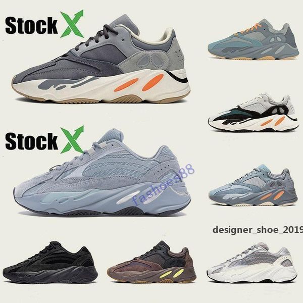 

inertia 700 wave runner mens women designer sneakers new hospital blue 700 v2 magnet tephra kanye west sport shoes, Black