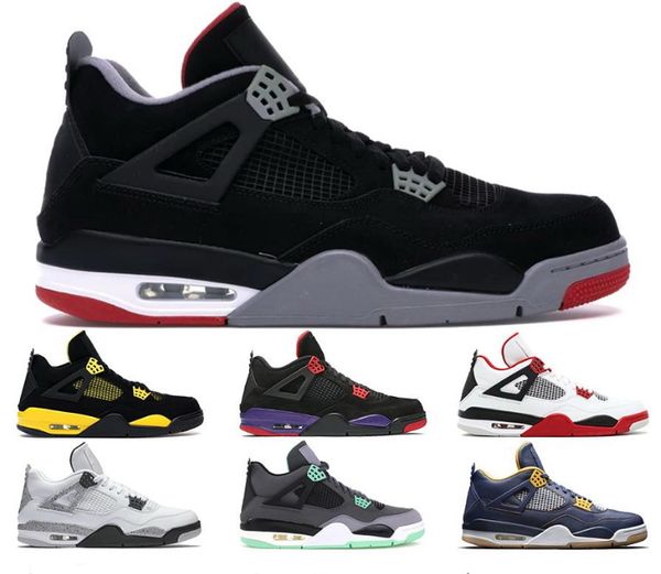 

new black cement 4s casual shoes mens dunk from above fire red green glow eminem military blue designer shoes us8-13