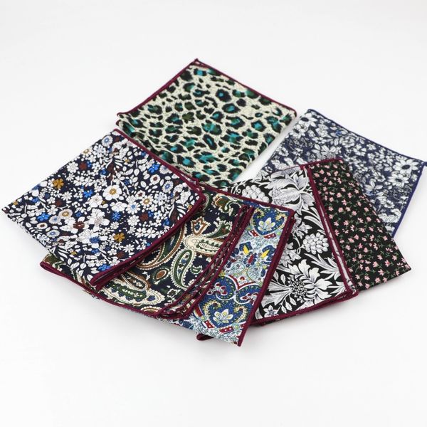 

men suits cotton self bowtie handkerchiefs colorful flower pocket square hankies business casual square pockets hanky 23*23cm t200618, Blue;white
