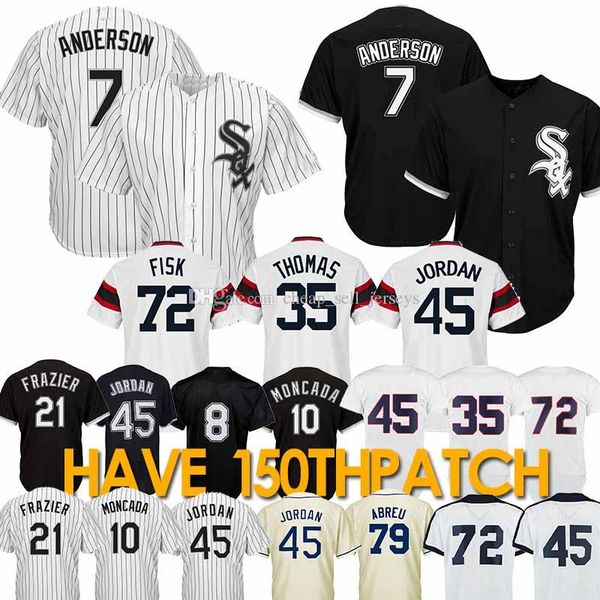 

7 Tim Anderson Chicago jersey White 10 Yoan Moncada So Baseball Jerseys