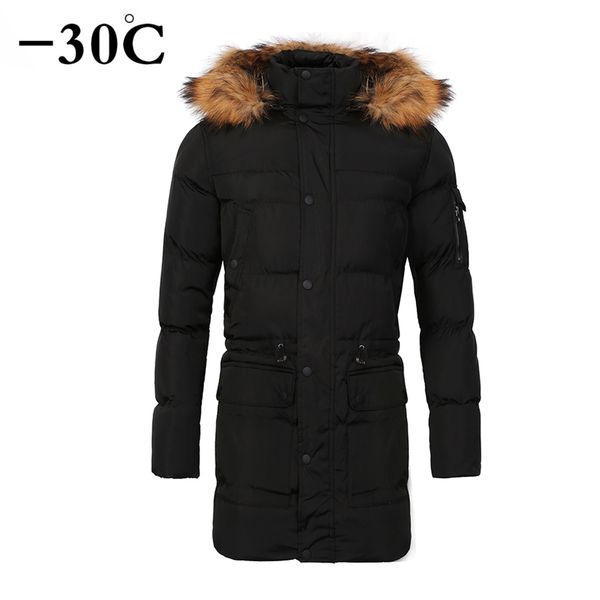 

coutudi mens winter jacket w/ real fur collar men's thick casual outerwear jackets plus size 3xl windproof warm brand fur parkas, Tan;black
