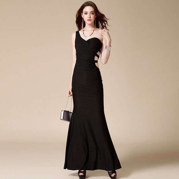 

новые без бретелек вечерние платья pure color роскошная v-образным вырезом без рукавов пром платья платье бинты backless костюма платья форм, White;black