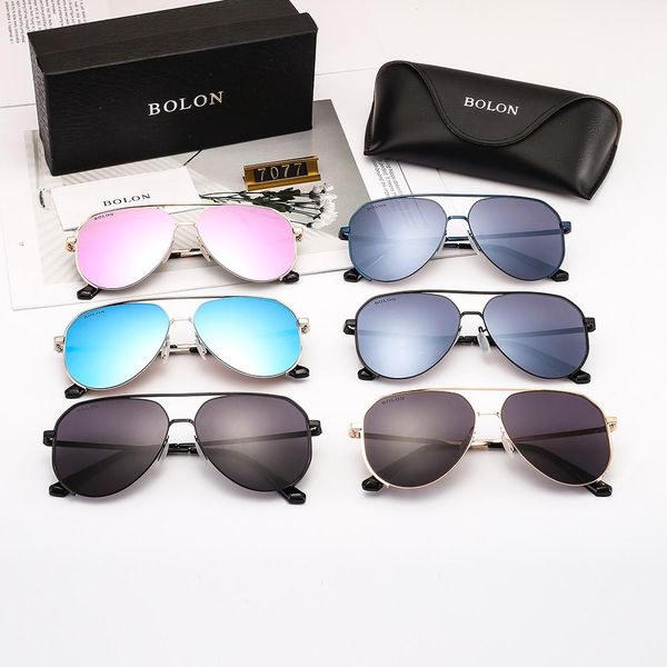 

luxury sunglasses alloy frame polarizing lens 7077 for women men sunglasses for birthday chrismas new year girlfriend gift, White