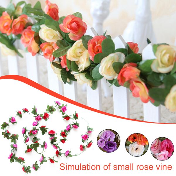 

artificial rose flowers simulation rose vines flannel plastic 2.5m ornament p props wedding decoration diy festive