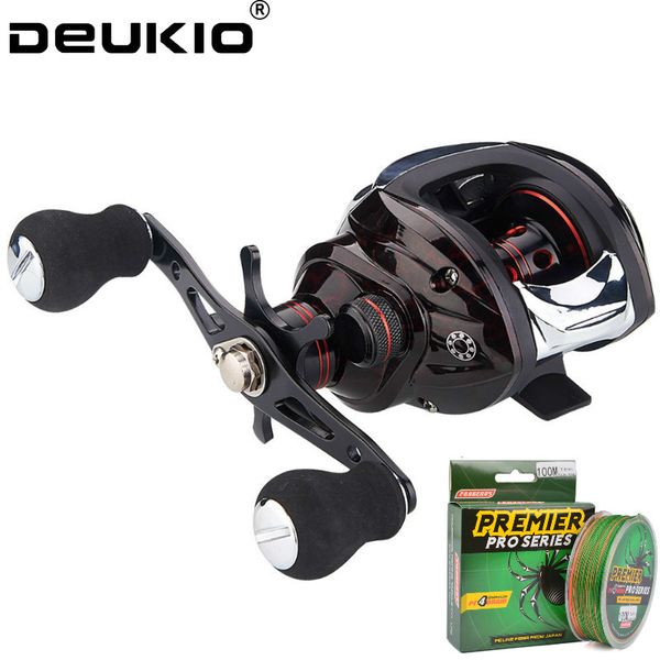 

baitcasting reels deukio fishing reel equipped pe 4 strands line 8kg braking power 4+1bb quality ultra light carp lure