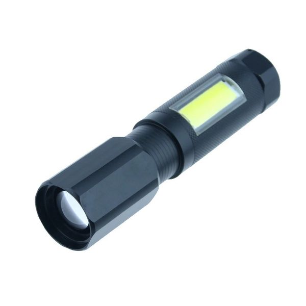 

mini led flashlight two-sided cob aluminium alloy light led flashlight customized outdoors camping flashlight portable night walking torches