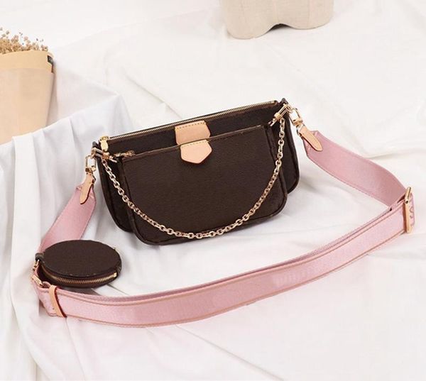 

любимый мульти аксессуары pochette дизайнер роскошь сумки кошелек из натуральной кожи l цветка плеча кроссбоди мешок дамы кошельки 3 шт коше