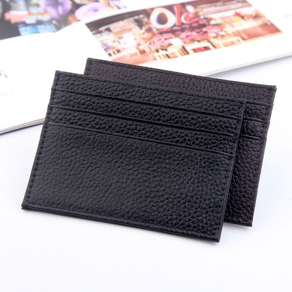 

1 pcs men student wallet purse short design ultra-thin fashion gift for money cards lby2018, Black