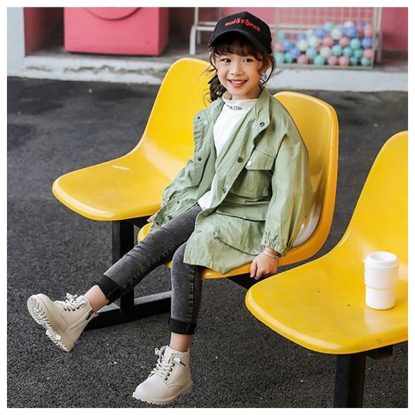 

kids designer martin boots girls luxury solid color shoes kids casual boots british style casual style lace-up shoes for wholesale, Black;grey