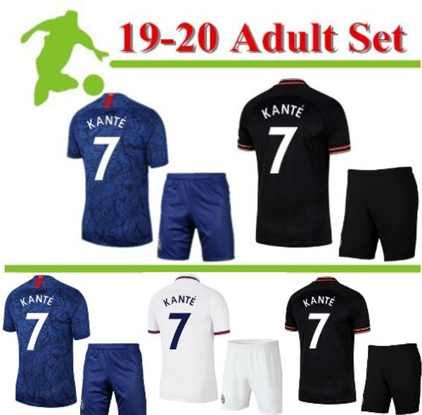 

suit 19 20 abraham mount pulisic children soccer jersey football shirt bakayoko camiseta willian 2019 2020 kante kids kit sets socks uniform, Black