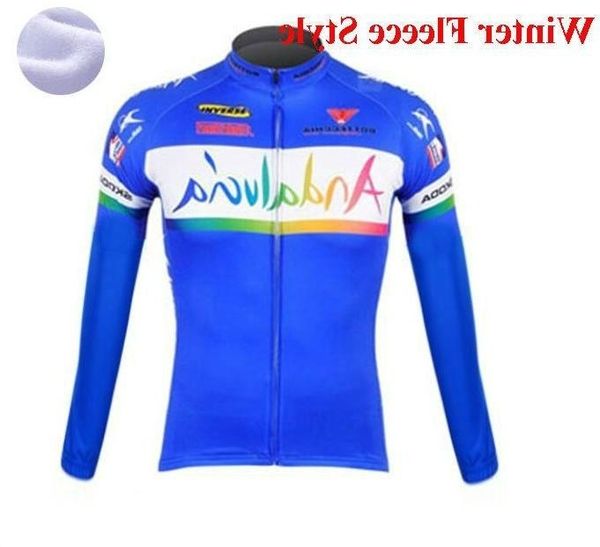 

2019 андалусия зимний термальный флис велоспорт джерси лонг ropa ciclismo mtb велосипед одежда велоспорт одежда популярный стиль, Black;red