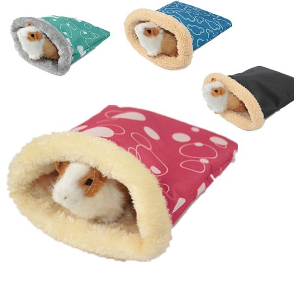 

теплый плюшевые hamster кровать дом мягкая guinea pig кровать rat nest маленькие животные мыши спальный мешок cavie дома аксессуары hamster