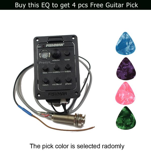 

fishman 301 4-band eq equalizer acoustic guitar preamp piezo pickup guitar tuner with mic beat board quality