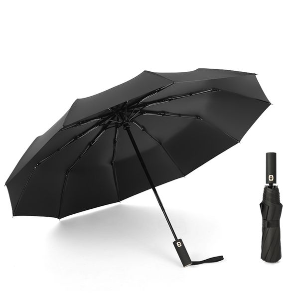 

automatic umbrella windproof travel umbrella with uv protection tefloning coating 10 ribs auto canopy 23inch folding