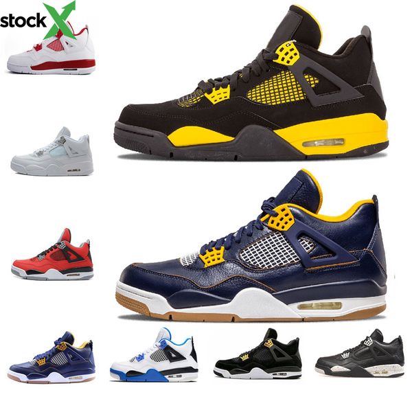 

products 4 pure money men basketball shoes 4s black cat oreo fire red sports shoes sneaker size us 8-13