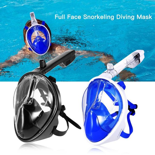 

full face snorkel diving mask silicone anti-fog and anti-leak snorkel scuba mask with 180 panoramic view for adults