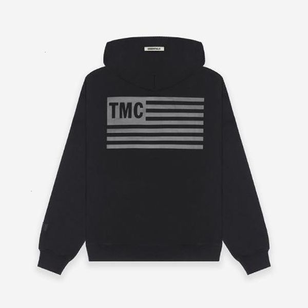 

19fw fog fear of god essentials 3m reflective la limit hoodies hooded sweatshirts couple pullover autumn winter casual outwear, Black
