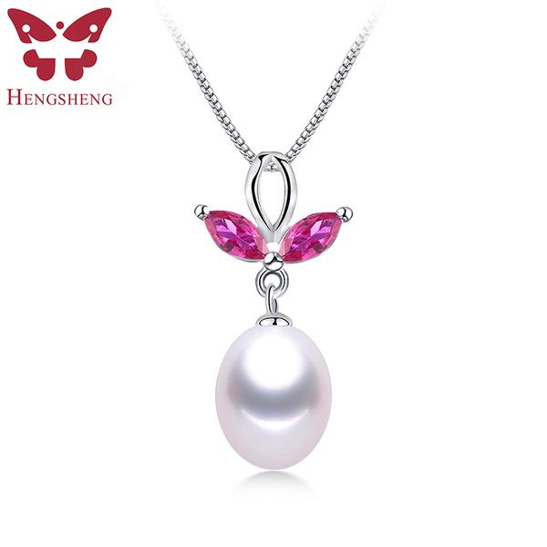 

clearance sale fashion crystal 5a natural freshwater pearl pendant women fashion 925 sterling silver necklace pearl jewelry