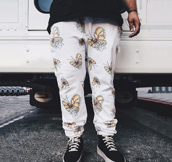 

16fw гонз бабочка брюки длинные брюки брюки мода мужчины женщины пара мода спортивные спортивные штаны, Black