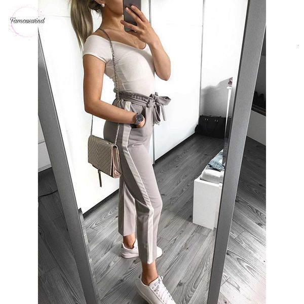 

bow casual ties women pants long striped female autumn causal trousers fashion streetwear trousers drop shipping, Black;white