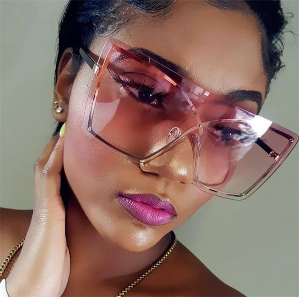 

fashion luxury designer ladies sunglasses swimming pool oversized sunglasses brand-name sunglasses frameless damen designer sonnenbrillen, White;black