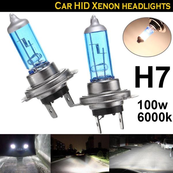 

2pcs h7 499 / 477 100w super white headlight bulbs dipped main beam 12v x66