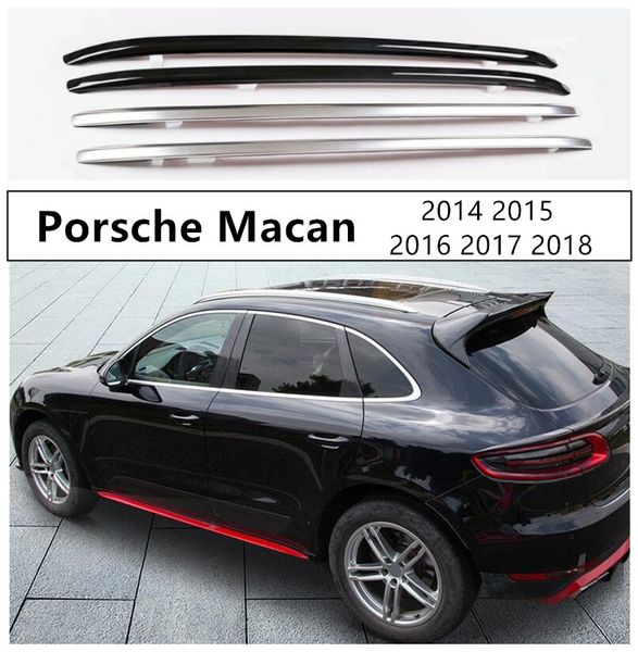 

roof racks luggage rack bar for porsche macan 2014 2015 2016 2017 2018 aluminium alloy car modification accessories