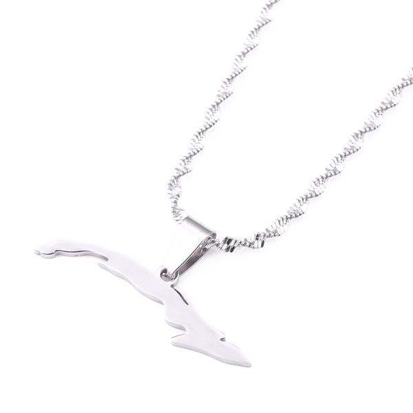 

silver color cuba map necklaces for women map of cuba charm pendant jewelry