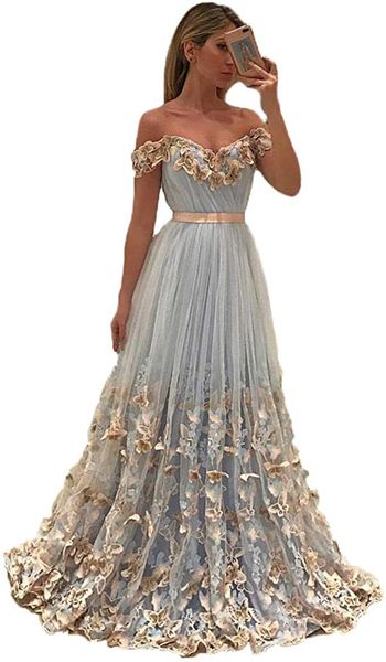 

2020 off плеча длинных строки пром платье с баттерфляй вечером платьем платья партии коктейльных платьев, Black;red