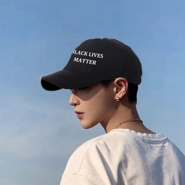 

black lives matter printed sun protection baseball cap adjustable outdoor hat, Blue;gray