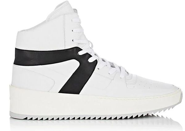 

2018 страх Божий военные кроссовки высокого верха черный белый кожаный ботильоны туман Джерри Лоренцо Kanye черный нейлон кроссовки 39 - 46