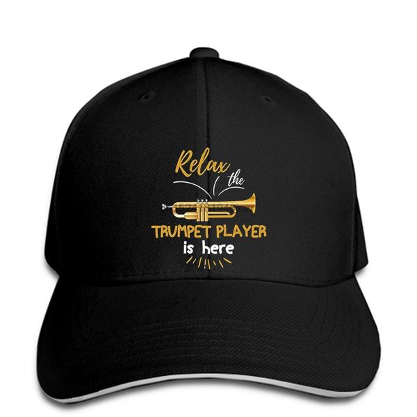 

hip hop baseball caps custom relax the trumpet player is here musician music lover compression men s ts snapback, Blue;gray