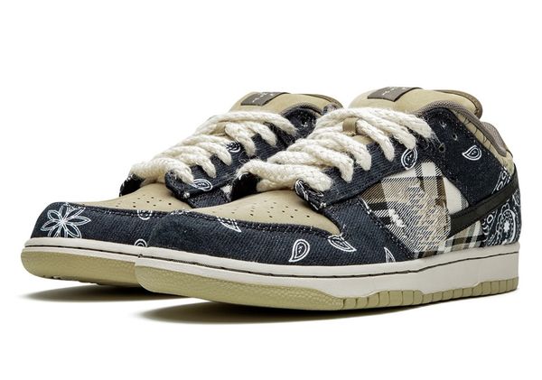 

sb dunk low travis scott for sale with box 2020 kids men women casual shoes store us5.5-us11, Black