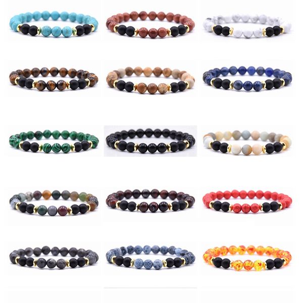 

stone bracelet with any four matte black agate men and women fashion accessories