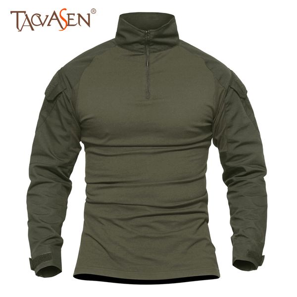 

tacvasen army tactical t shirt for men shirt long sleeve fishing shirts outdoor hiking clothes camouflage hunting, Gray;blue