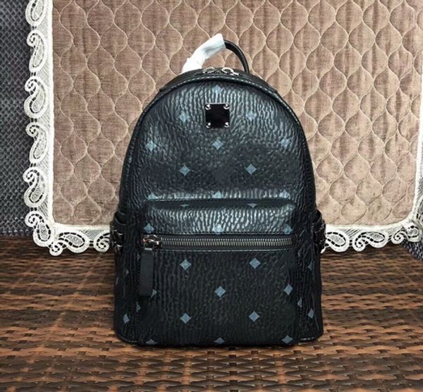 

punk style rivet m backpack fashion men women knapsack korean stylish shoulder bag brand bag high-end pu school bag