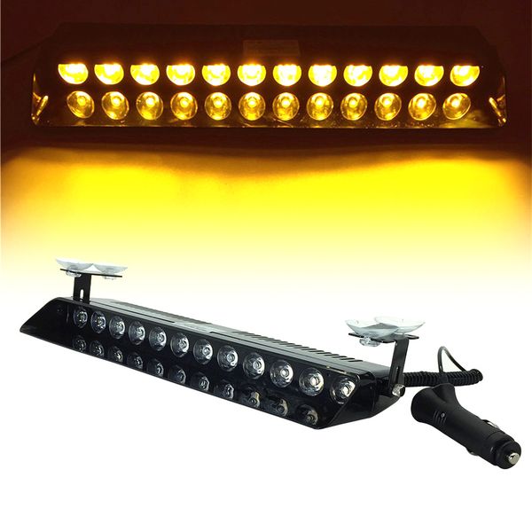 

9led 12led red blue yellow car strobe flash light windshield sucker dash emergency warning fog lamp