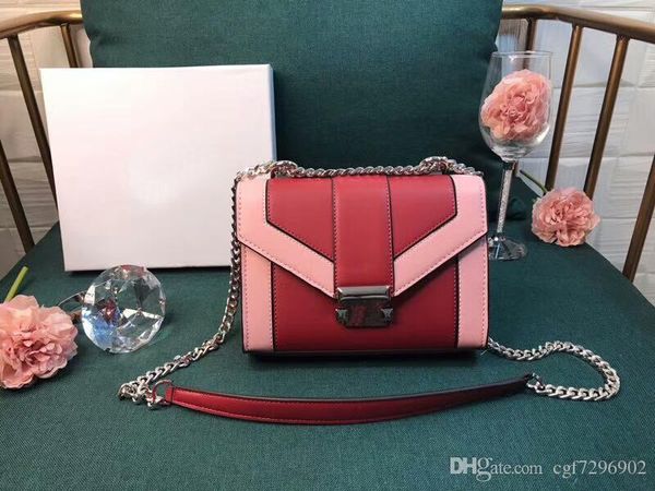 

leather bags ladies shoulder bag silver chain hand strap fashion european style flip handbag