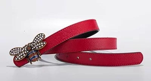 

new design lady bee buckle belt famous designer belt fashion l, Black;brown