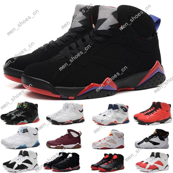 

7s bordeaux hare raptor ray allen tinker alternate olympic men basketball shoes 7 patta reflections of champion french blue sneaker with box