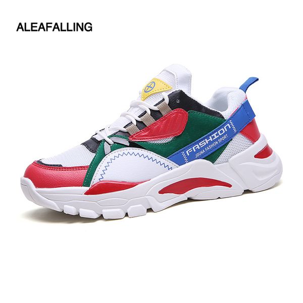 

spring women vulcanize shoes chunky sneakers lace up women shoes platform sneakers walking flats 44, Black