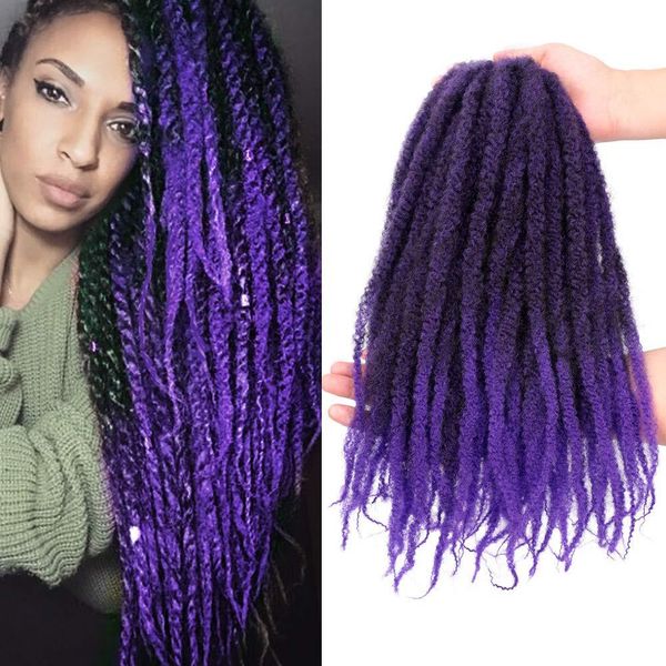 2020 Marley Braid Hair Crochet Ombre Afro Kinky Soft Synthetic