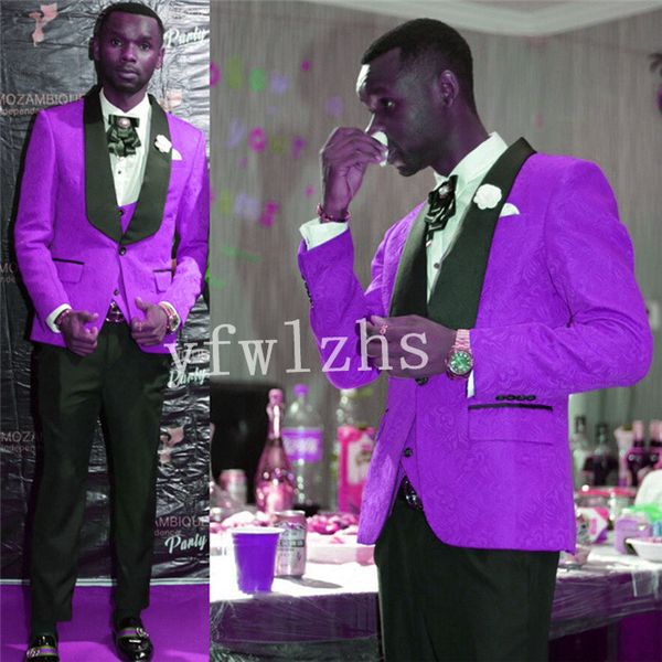 

высокое качество one button красивый шаль лацкане жениха смокинги мужские костюмы свадебные / выпускной вечер / ужин шафер blazer (куртка, Black;gray