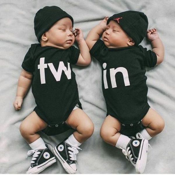 

newborn infant baby boys girls twins bodysuit twin, Blue