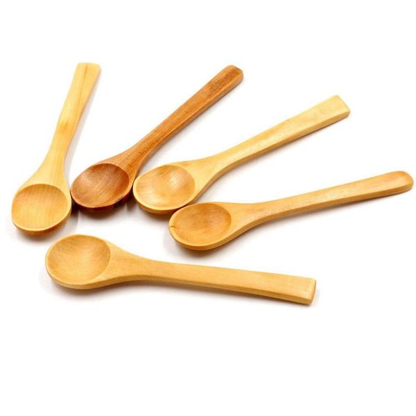 

5pc маленьких деревянных ложки kit искусство и ремесло фонд обновление кофе совка