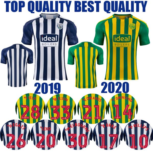 

New2019 2020 we t bromwich albion occer jer ey 19 20 home phillip football hirt livermore rodrigue gayle maillot de football jer ey