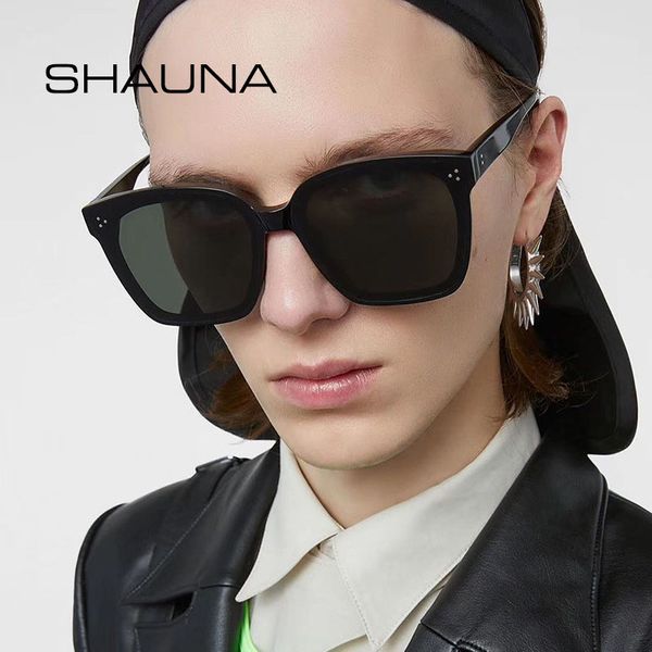 

shauna oversize square sunglasses women fashion nail sun glasses men uv400, White;black