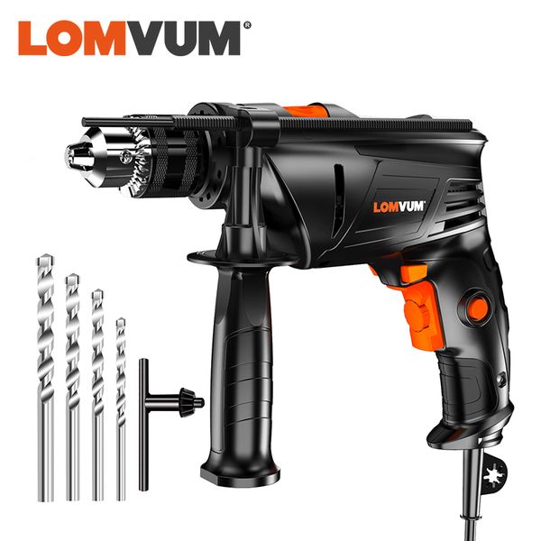 

lomvum 810w electric hammer home power tools impact drill ac household drill multifunction rotary tool longyun screwdriver