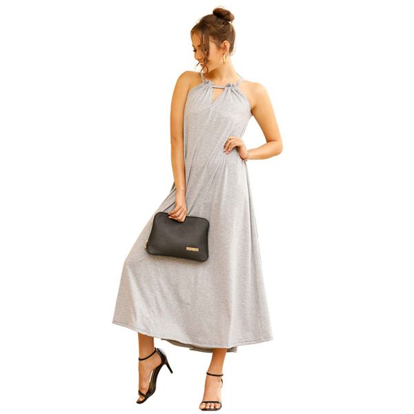 

women summer dress boho style off shoulder sleeveless beach dress loose, White